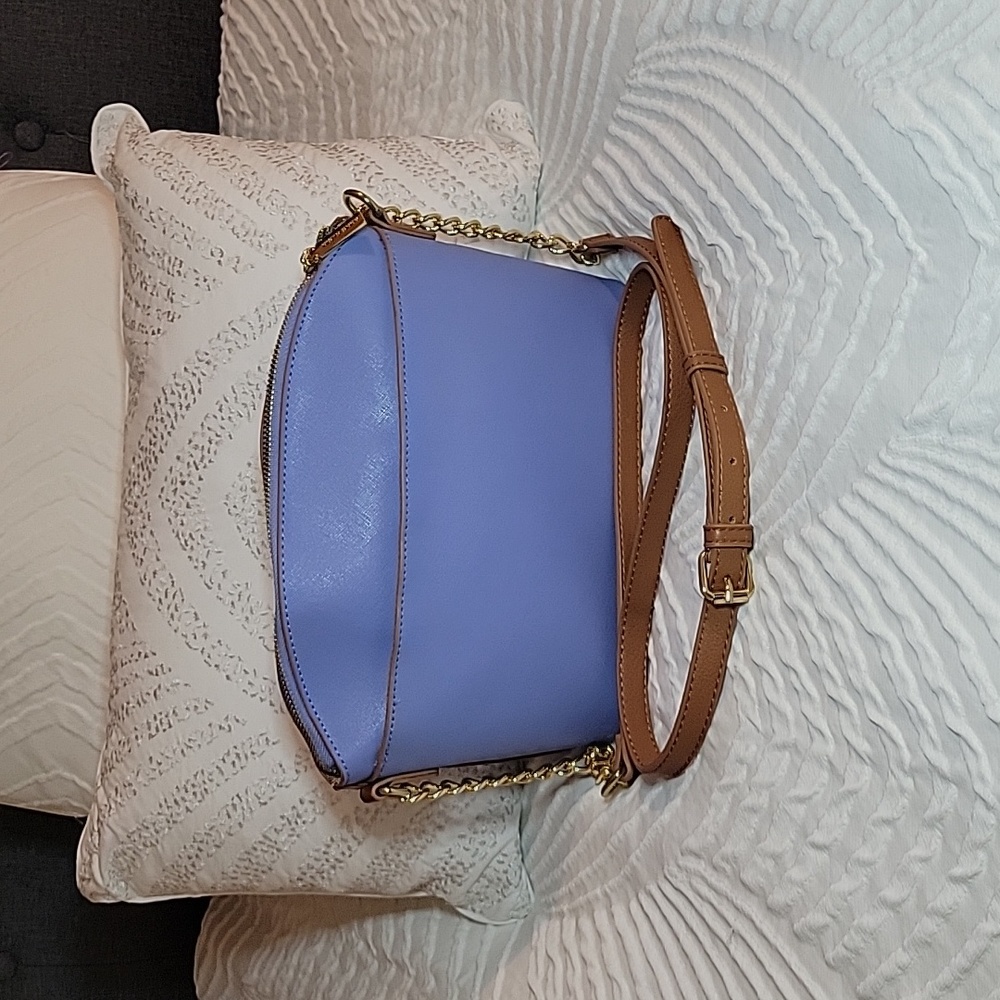BAG ANNE KLEIN Style: Sawyer SKY BLUE Classic Curves 24" Drop Strap CROSSBODY